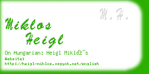 miklos heigl business card